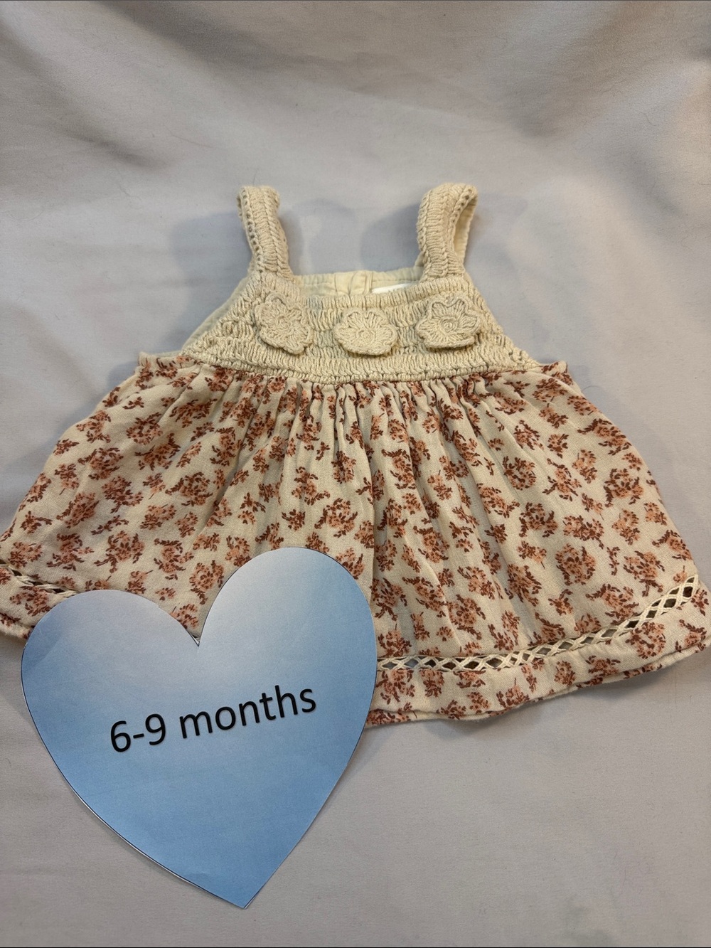 next Cream Floral Baby Dress